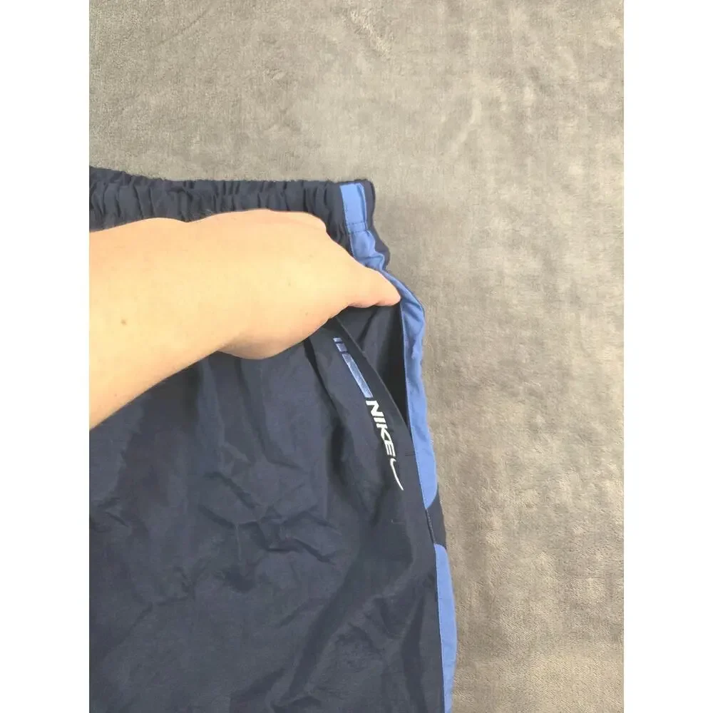 Nike Shorts Mens Sz XL Blue Athletic Colorblock Elastic Waist Pockets Y2K C36-13